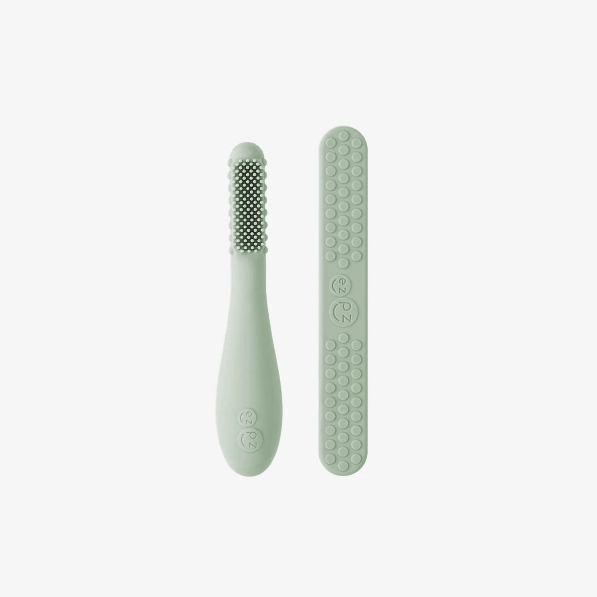 Baby-Led Toothbrush + Sensory Tongue Depressor Dual Pack - Sage