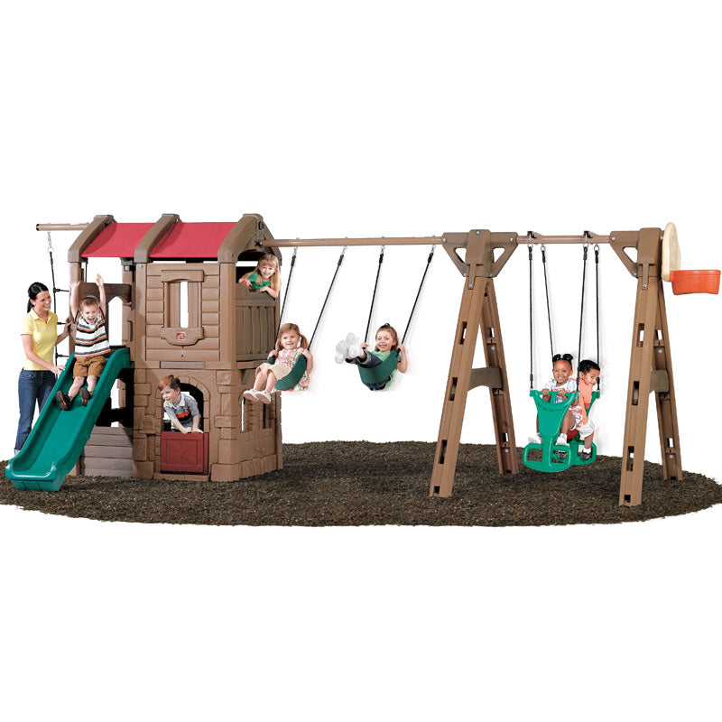 Step2 USA American Adventure Lodge Play Center Swing With Glider