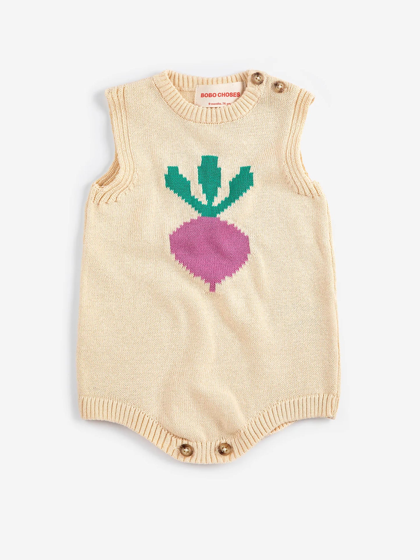 Sugar Beet Knitted Baby Romper