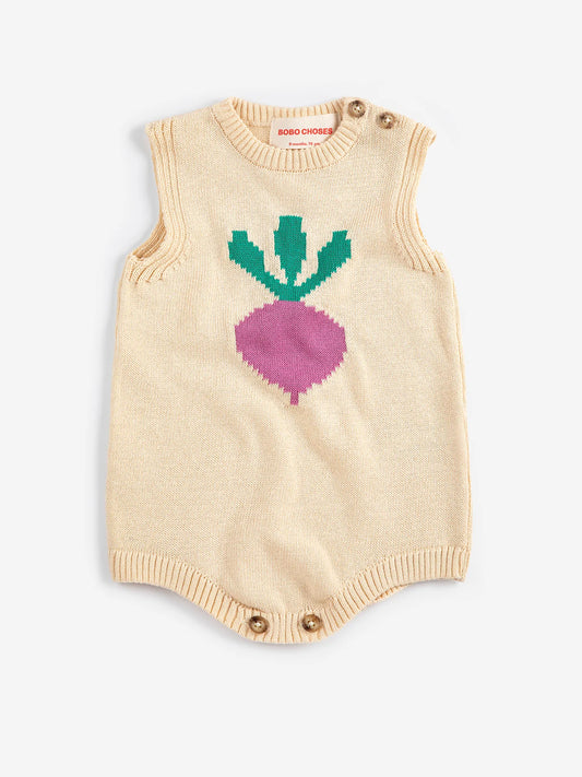 Sugar Beet Knitted Baby Romper