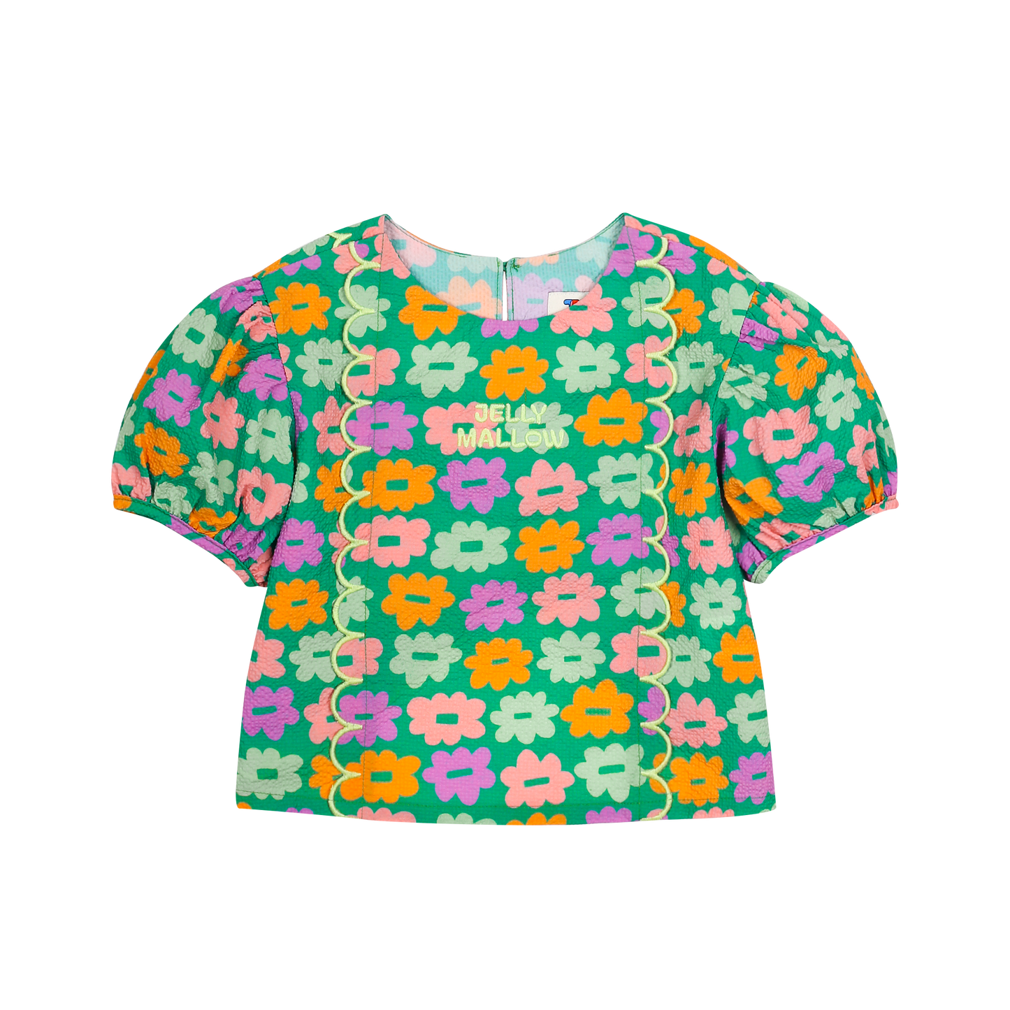 Flower Seersucker Blouse