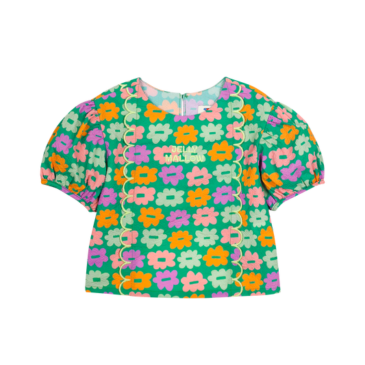 Flower Seersucker Blouse