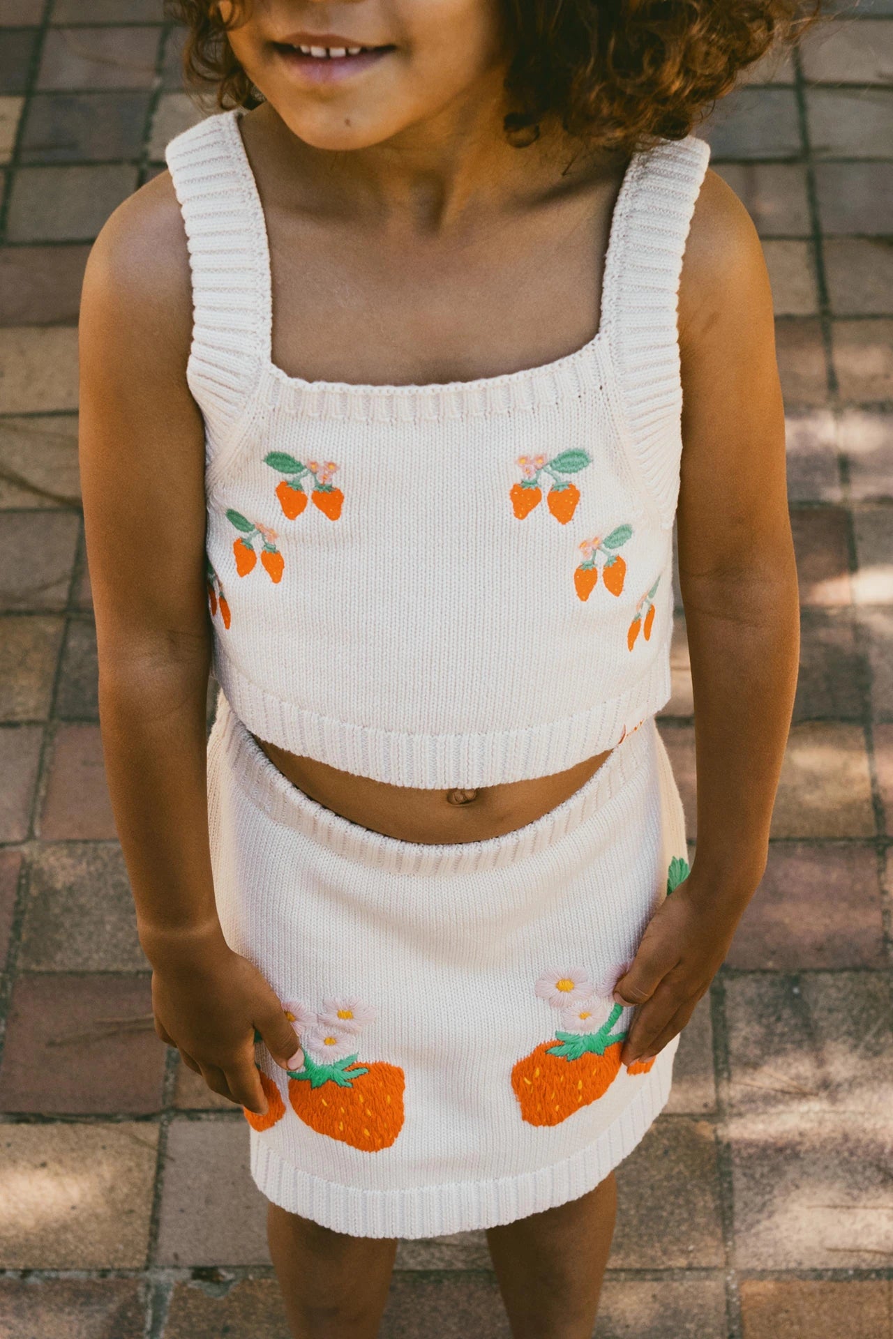 Strawberries Knitted Skirt