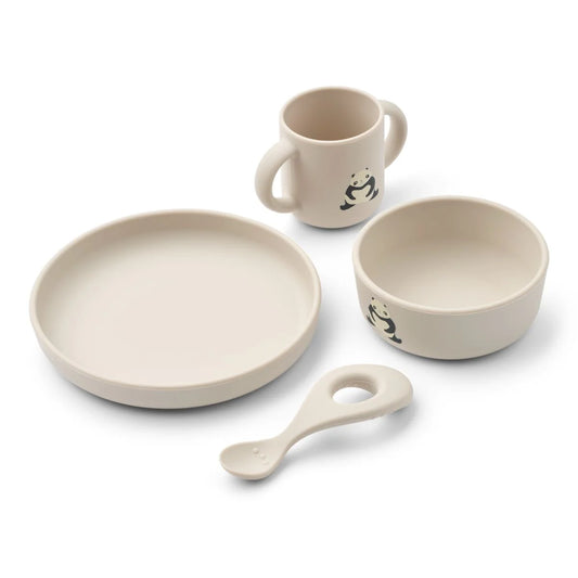 Vivi Printed Tableware Set - Panda / Sandy