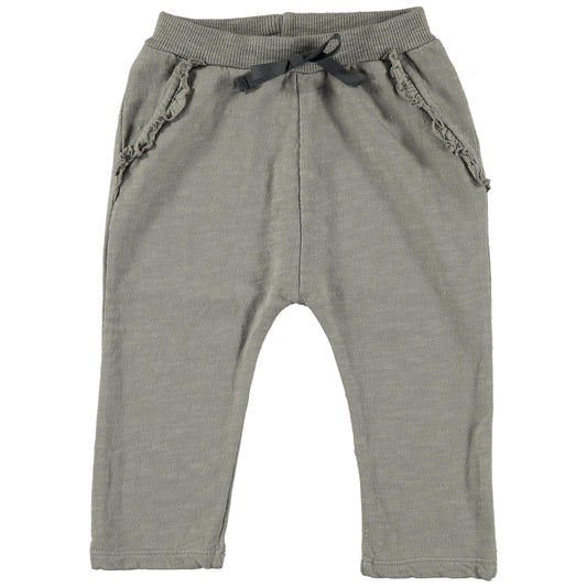 Ruffle Pants - Stone Grey