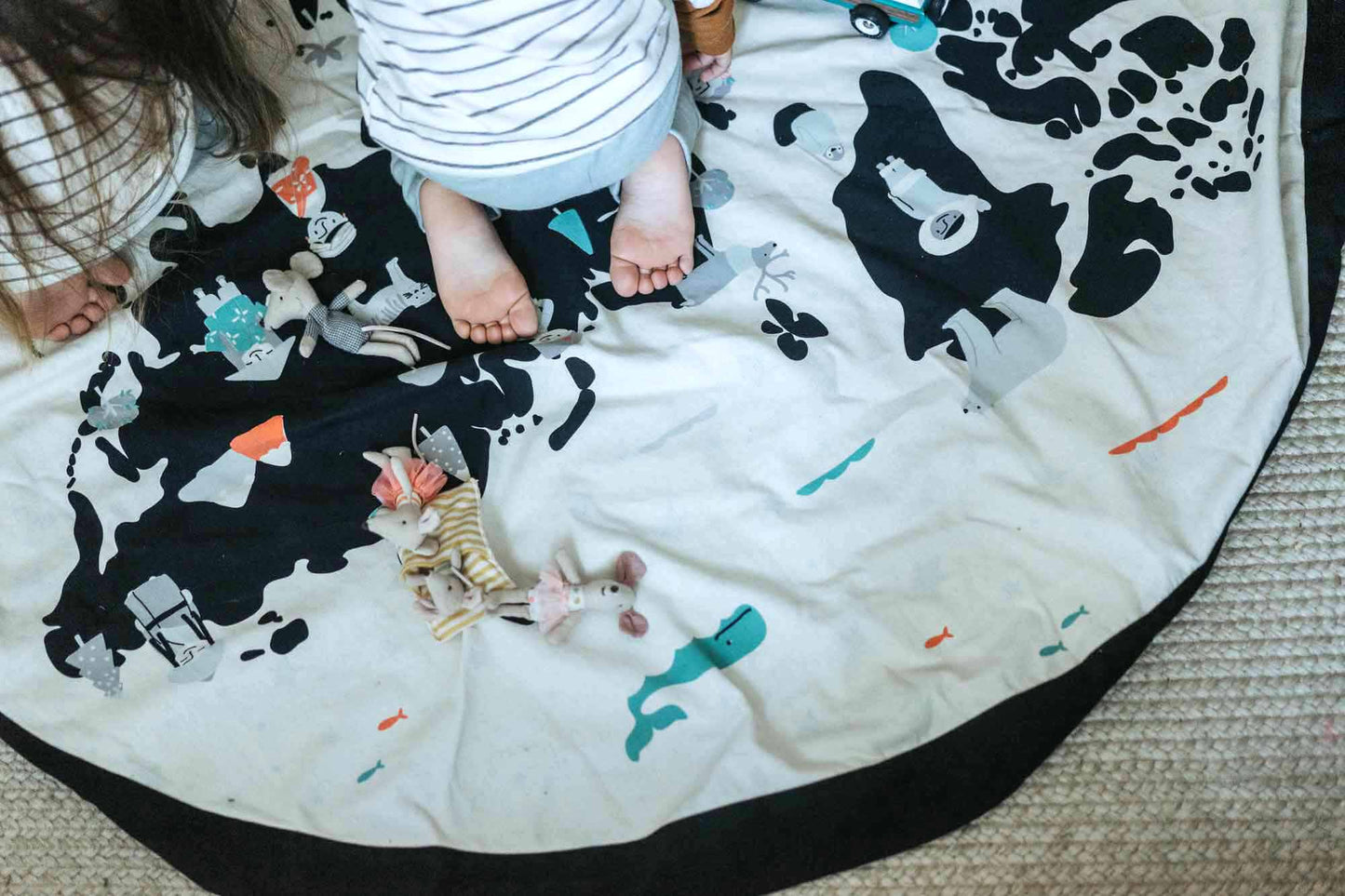 noomad: Playmat & Toy Bag - World Map/Stars
