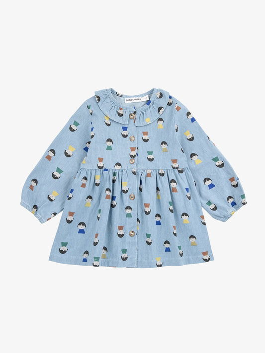 Game Pawns Baby Denim Dress