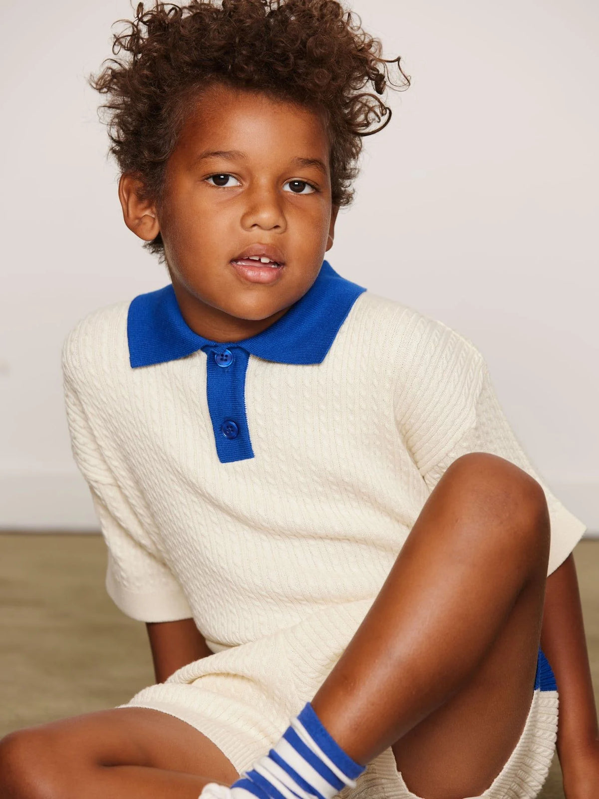Cable Knit Polo