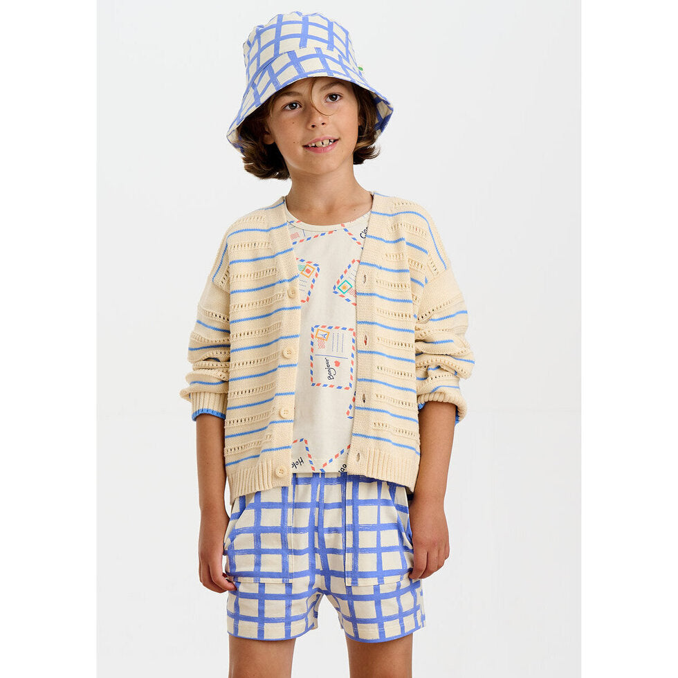 Blue Checker Sunhat