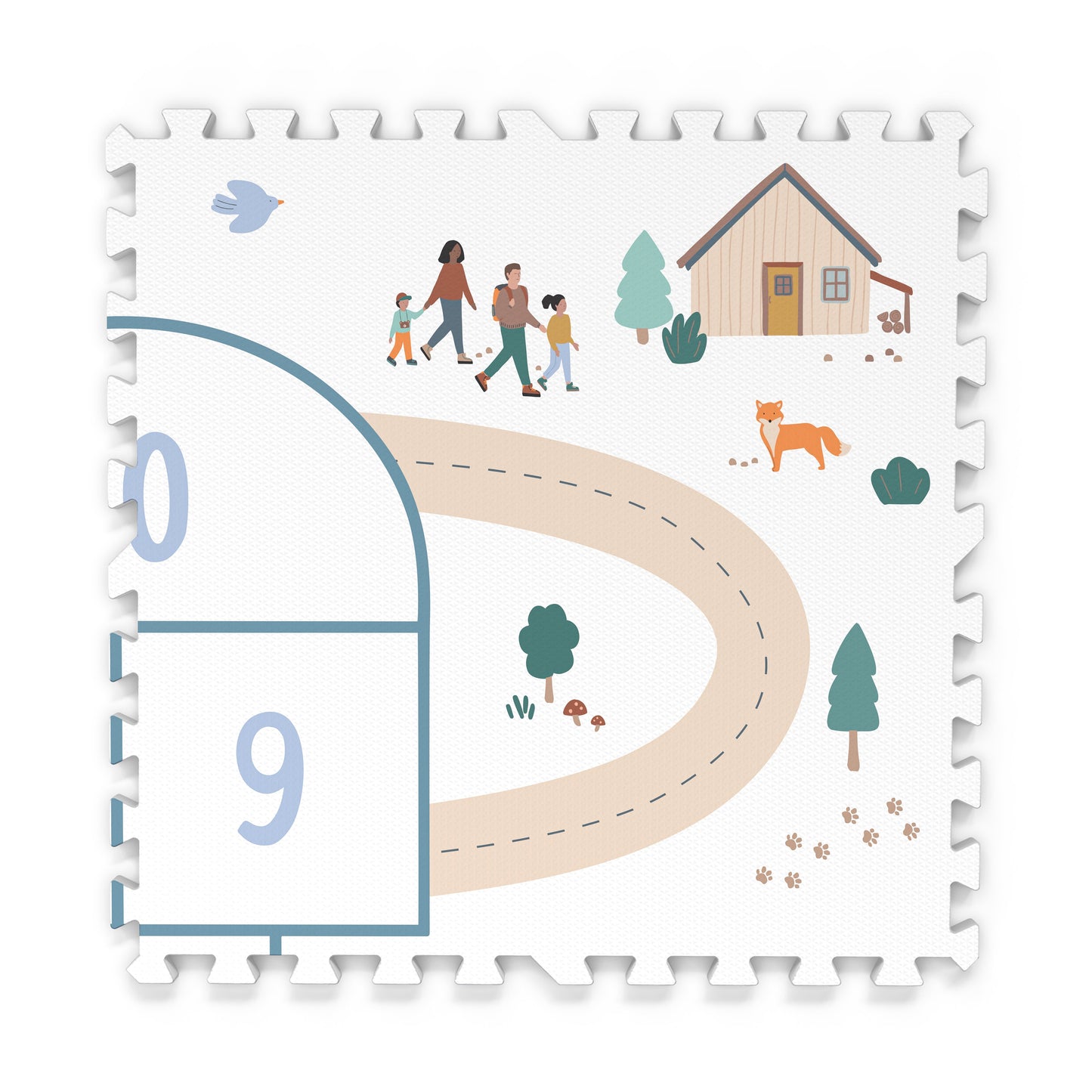 tiloo: Foam Puzzle Playmat & Storage Box - Hopscotch