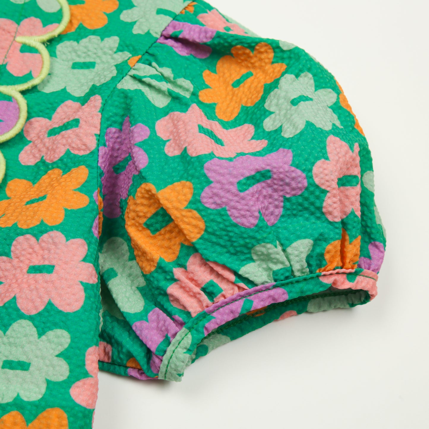 Flower Seersucker Blouse