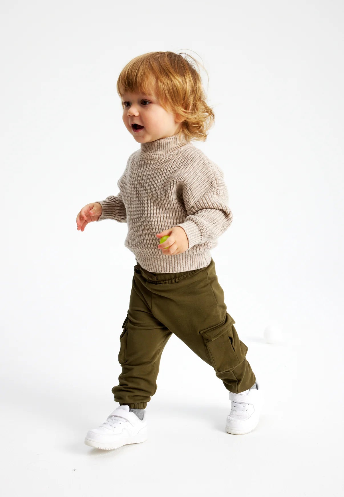 Olive Cargo Baby Pants