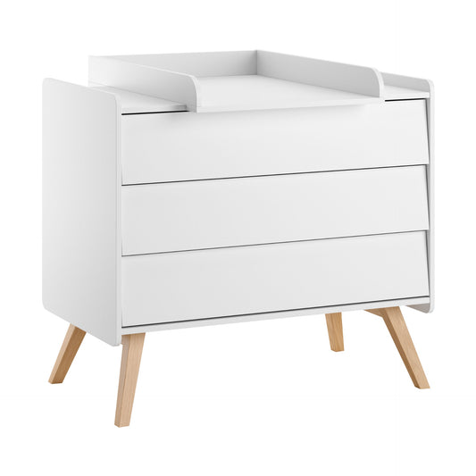 Vintage Dresser & Changer - White/Oak