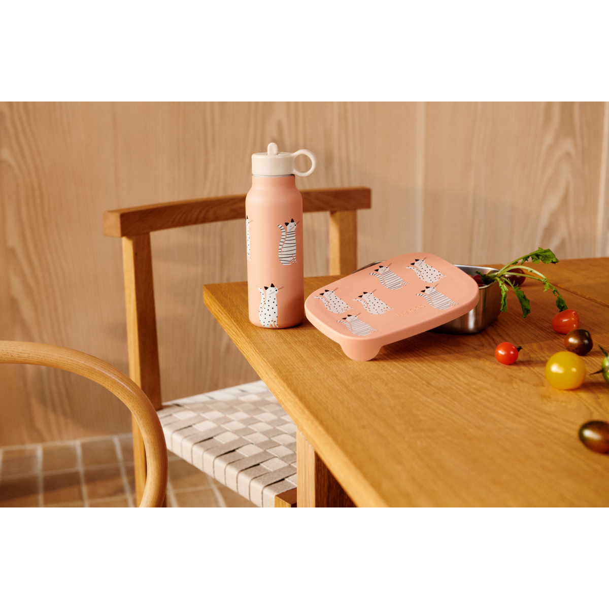 Falk Water Bottle 350ml - Cat / Tuscany rose