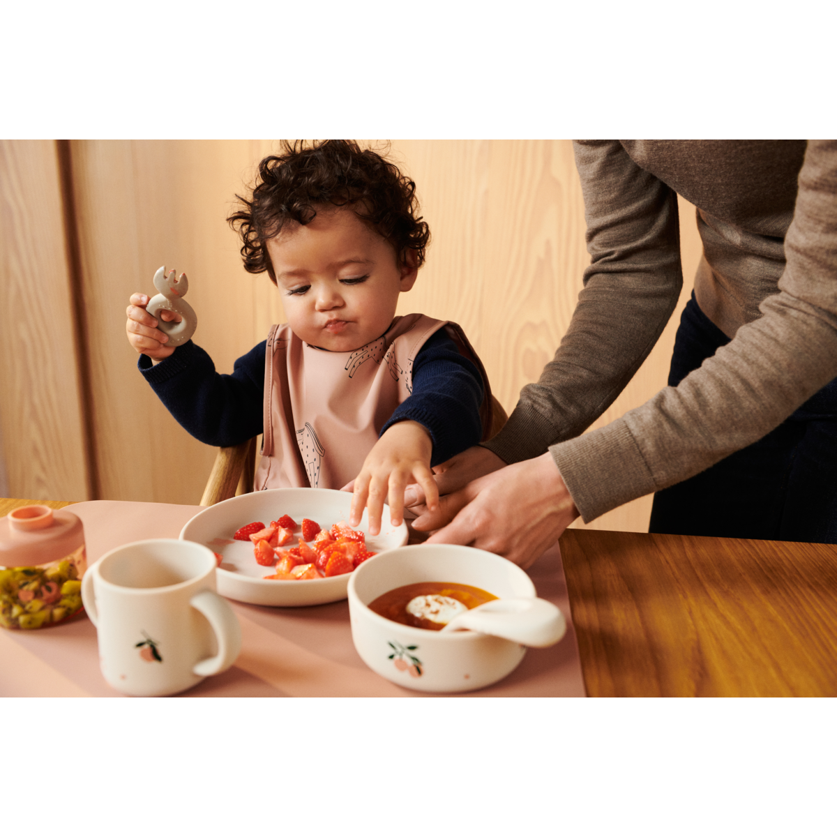 Dominique Baby Food Boxes - 4-Pack - Peach / Sea shell