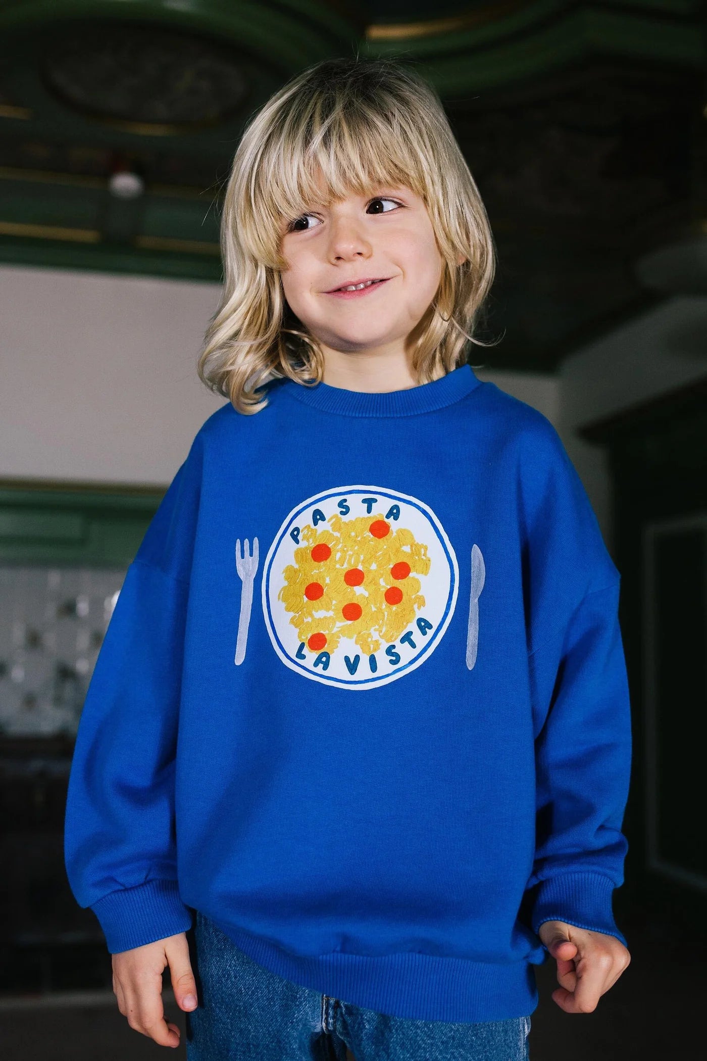 Pasta La Vista Sweater - Blue