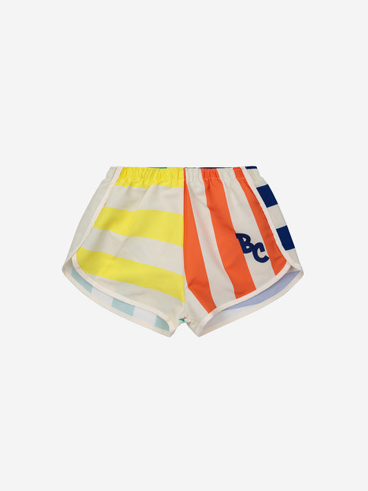 Multicolor Stripes Swim Shorts