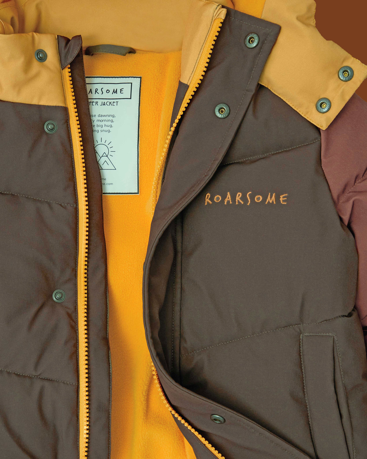Puffer Snow Jacket - Brown