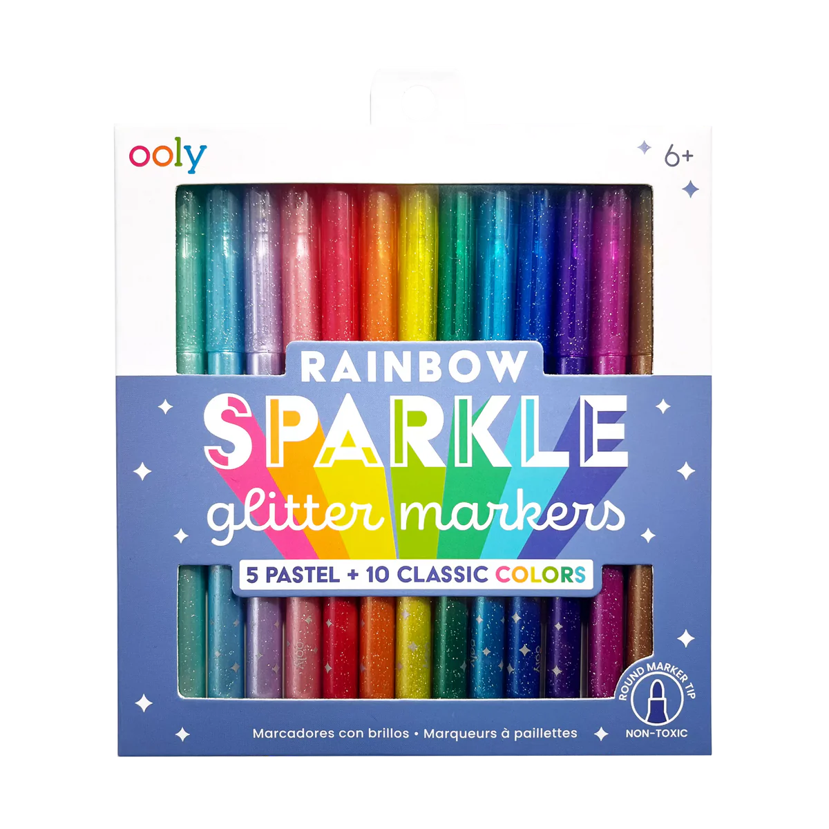 Rainbow Sparkle Glitter Markers (15)