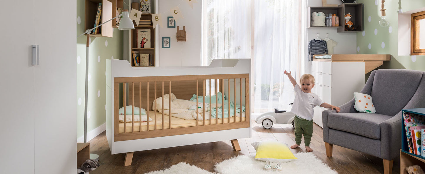 4You Cot Bed 70x140cm - White/Oak