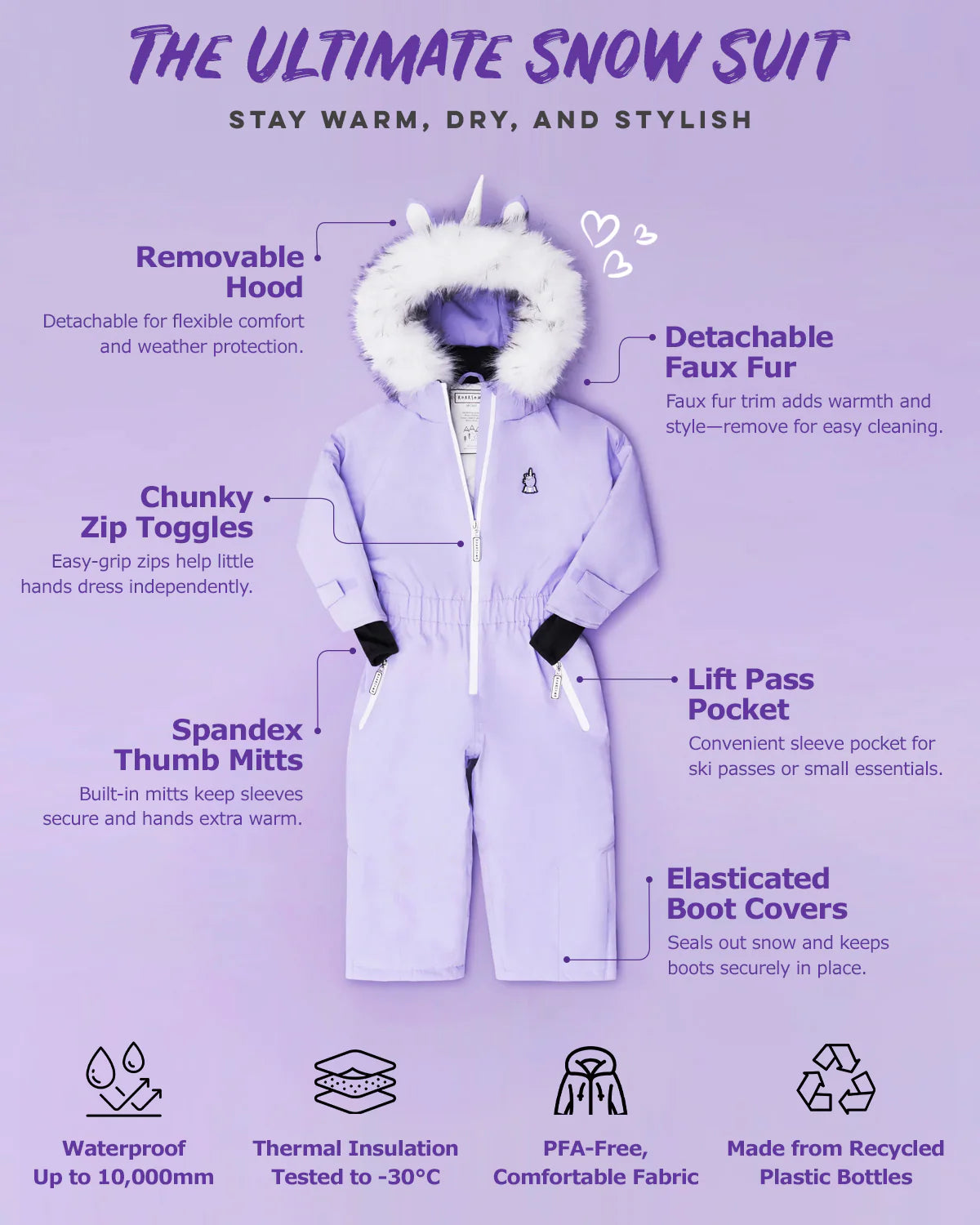 Sparkle The Unicorn Snow Suit