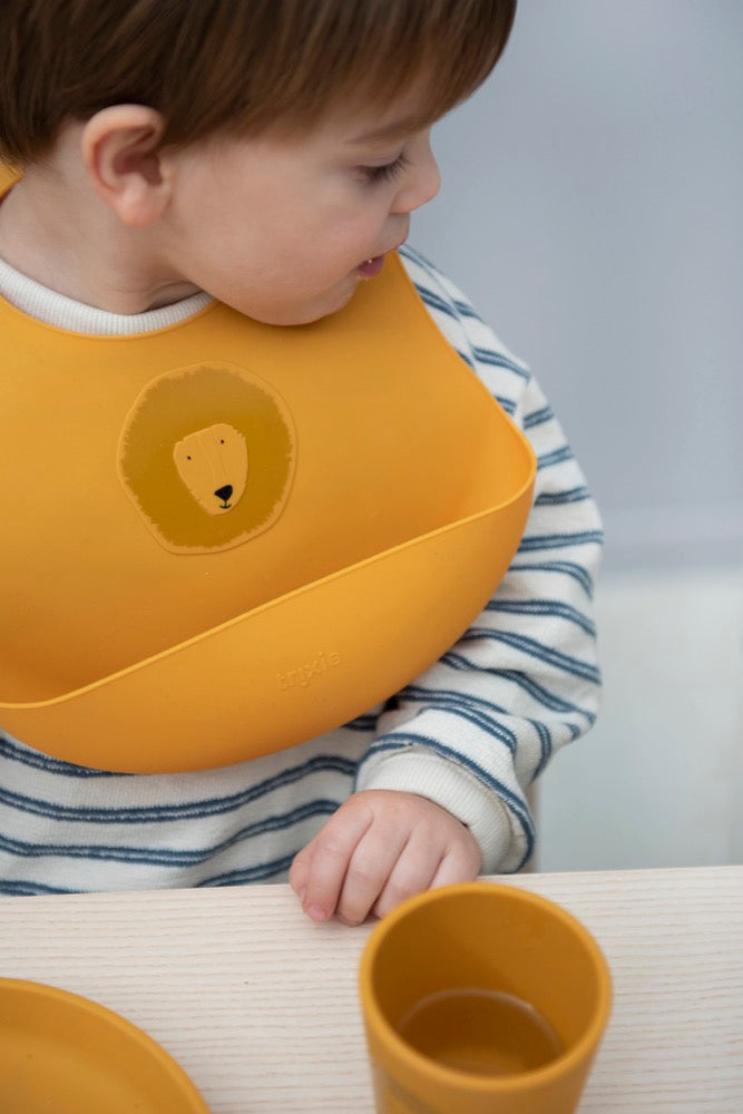 Silicone bib 2-pack - Mr. Lion