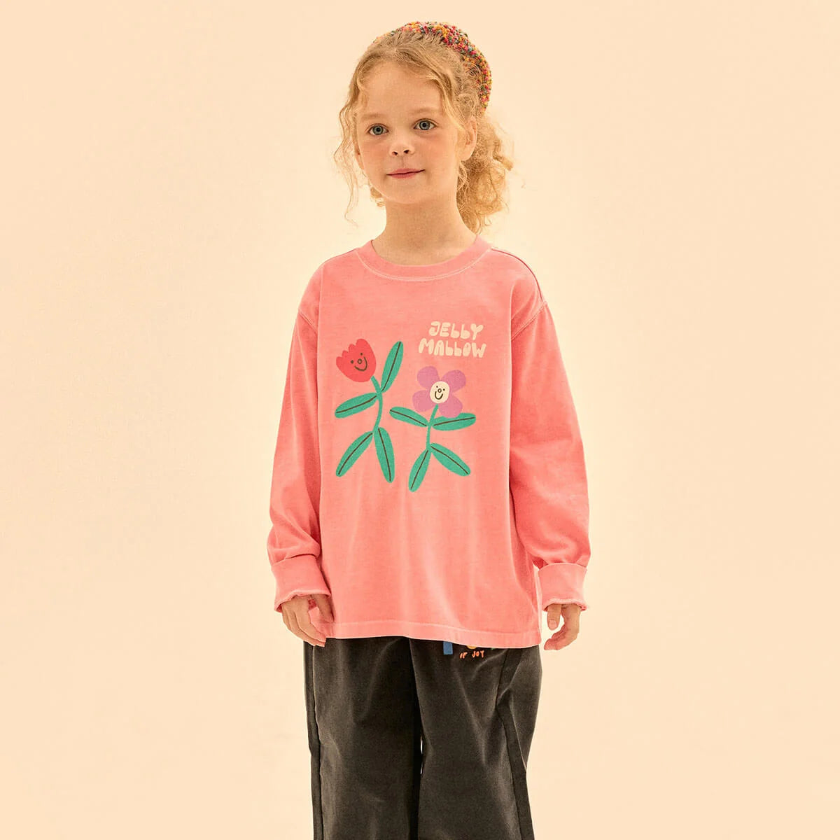 Floral Pigment Long-Sleeve T-Shirt