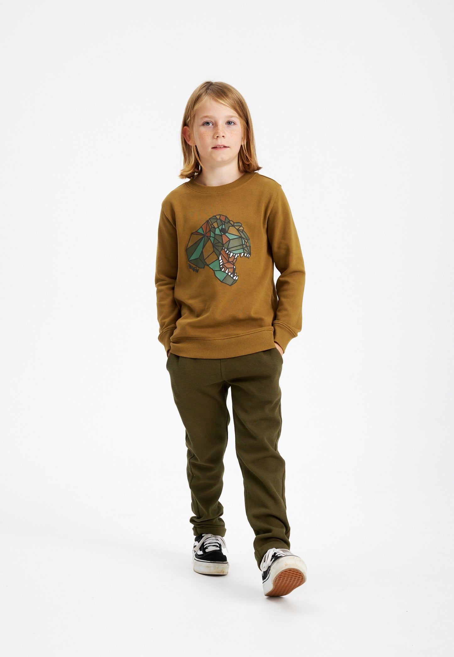 Dino Graphic Sweater - Brick