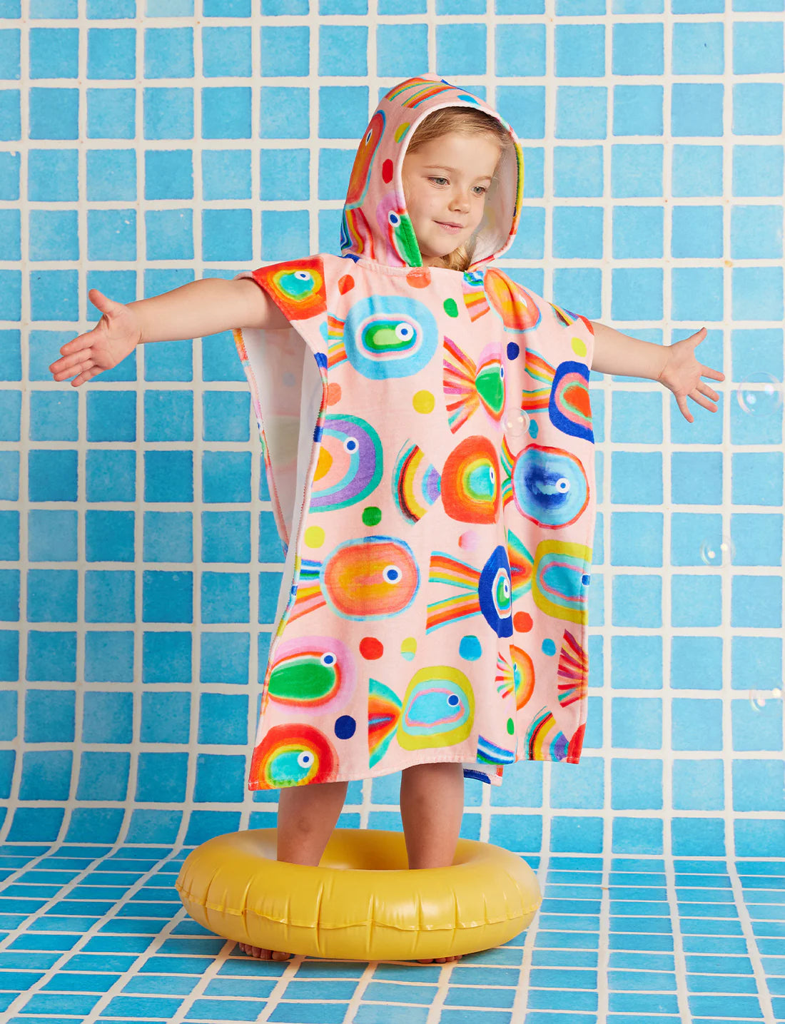 Kids Hooded Towel - Fancy Fins