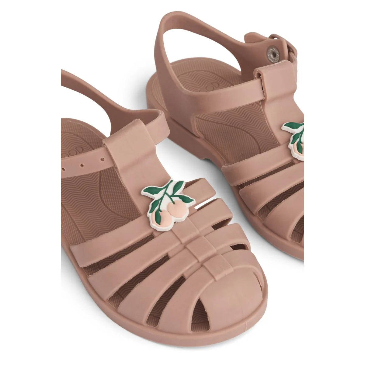 Bre Sandals with Charms - Peach / Dark Rose