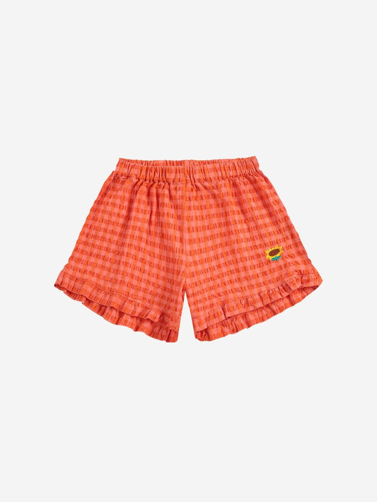 Vichy Ruffle Shorts