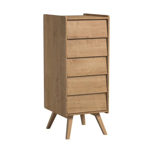 Vintage 5-Drawer Dresser & Changer - Oak