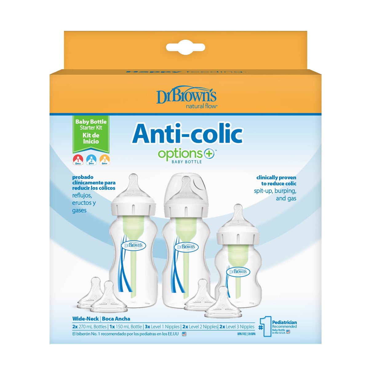 Options+ Anti-Colic Wide Neck Starter Set