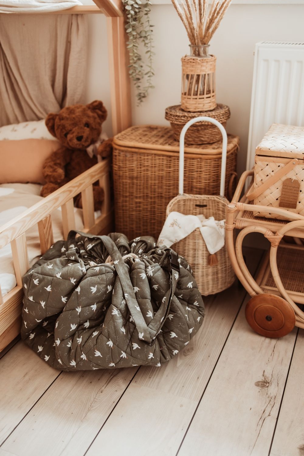 noomad soft: Organic Babymat & Bag - Birds
