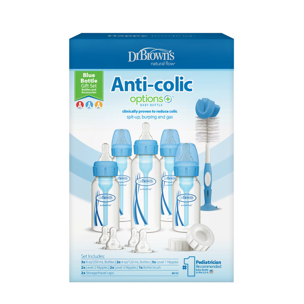 Narrow Options+ Anti-Colic Newborn Gift Set, Blue