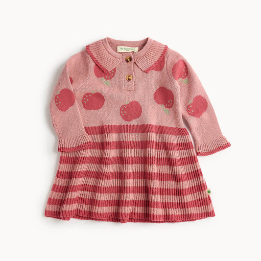 Apple Knit Dress - Rosy