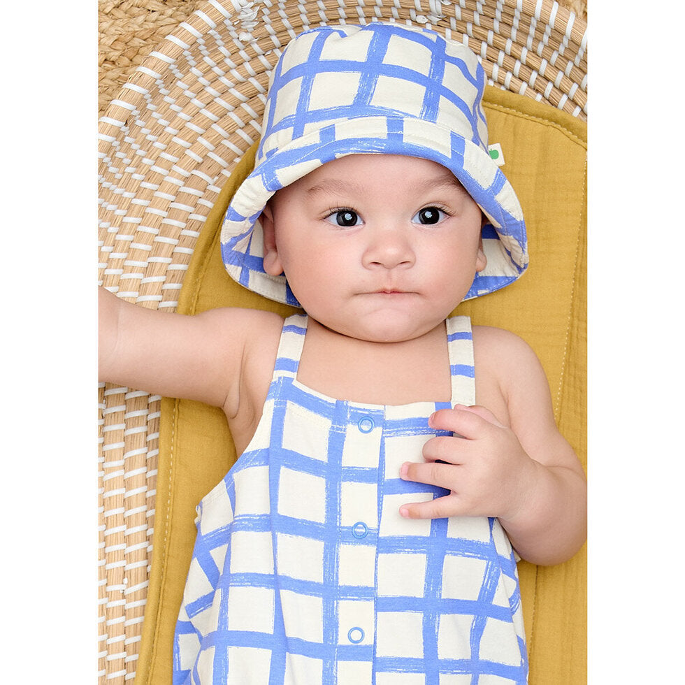 Blue Checker Sunhat