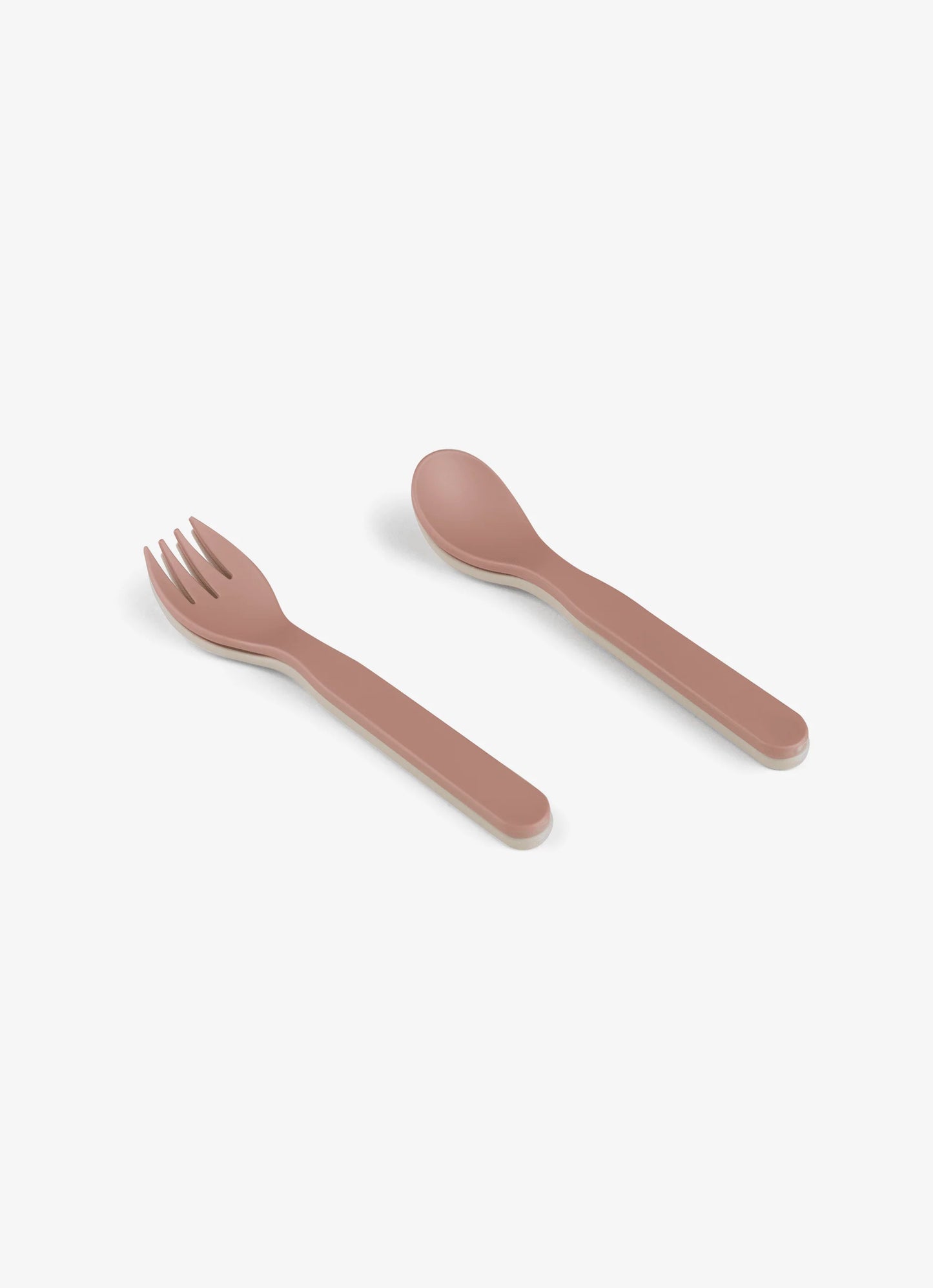 Bio Based Cutlery & Case (Set of 2) - Pink/Cream