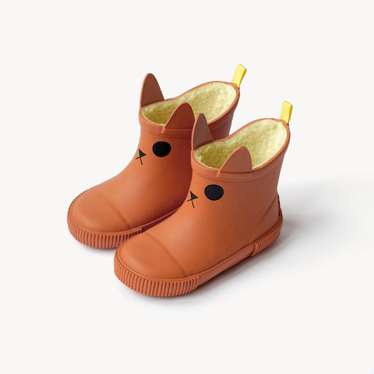 Kerran Fleece Lined Rainboots - Vintage Brown