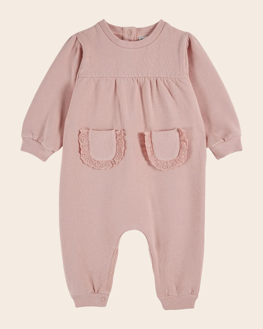 Pink Fleece Overall
