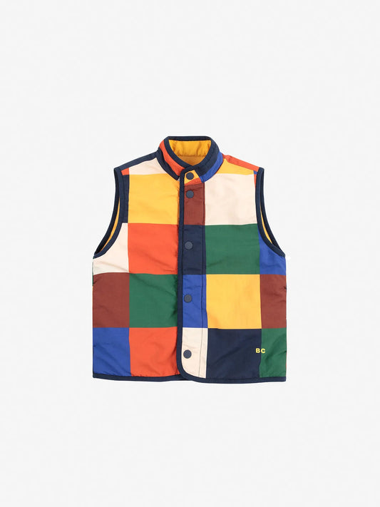 Multicolor Tiles Reversible Vest
