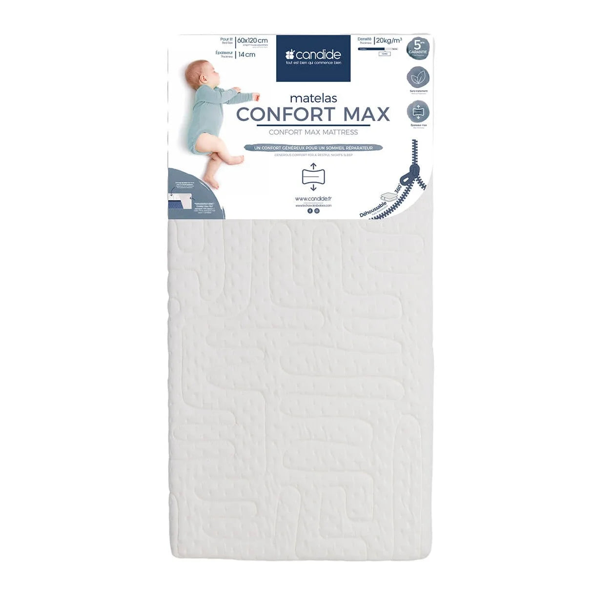 Candide Comfort Max 360° Mattress - 70x140x14 cm