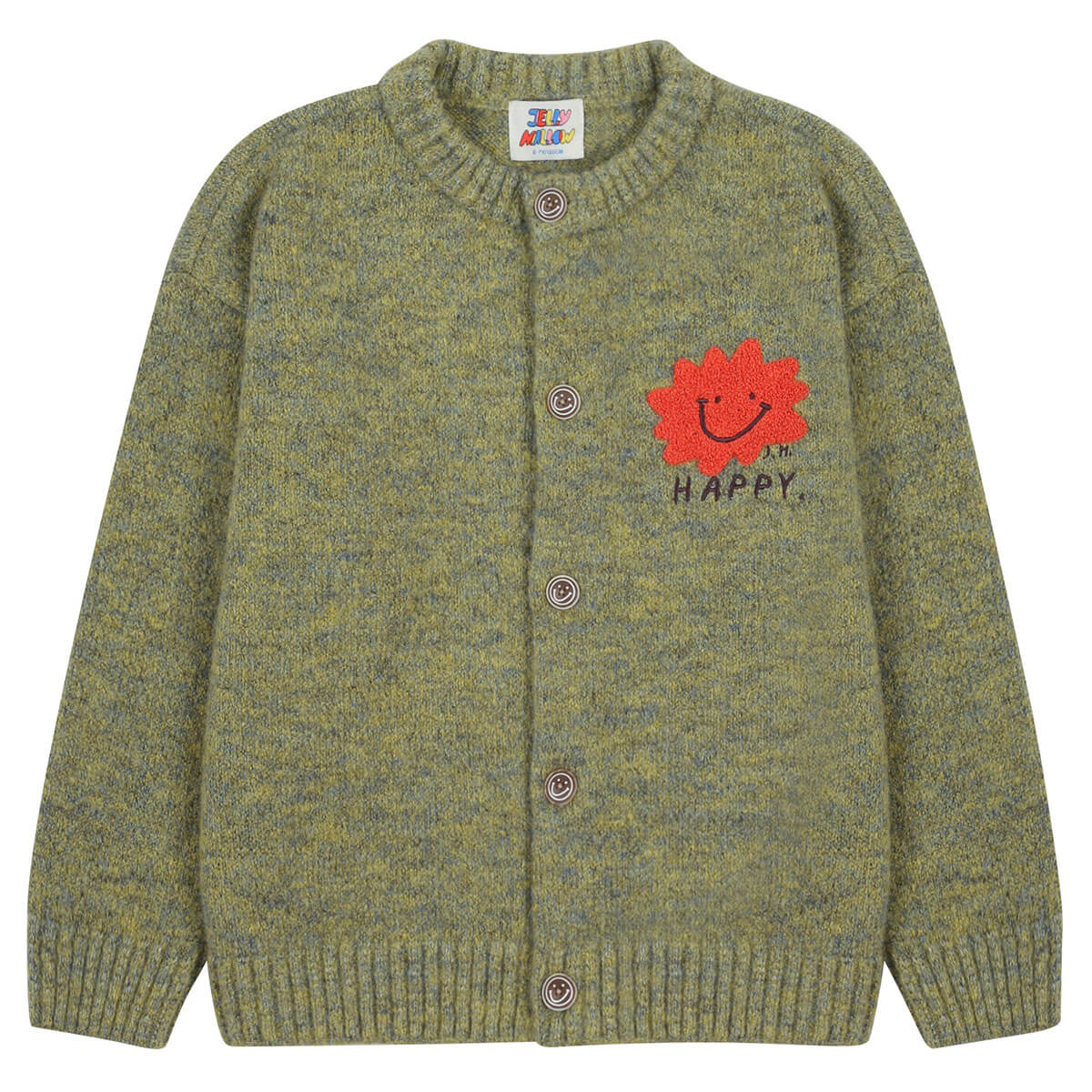 Happy Two-Tone Knit Cardigan
