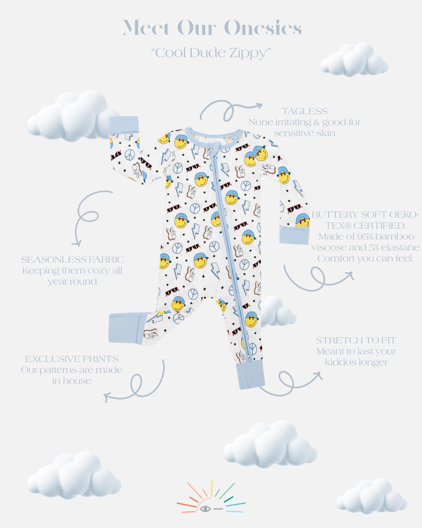 Cool Dude Zippy Onesie PJ