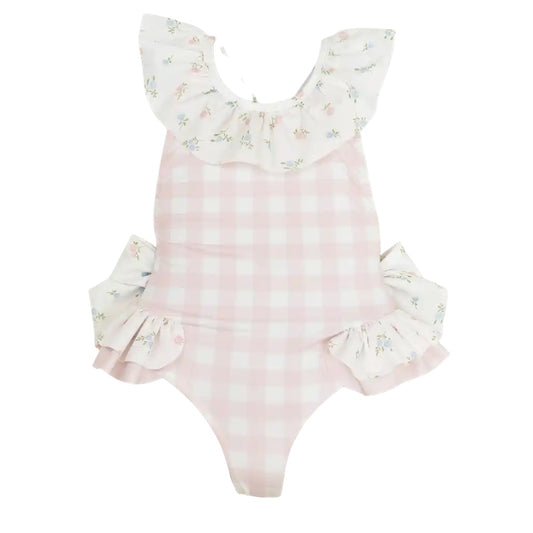 Barbados Swimsuit - Chess Pink