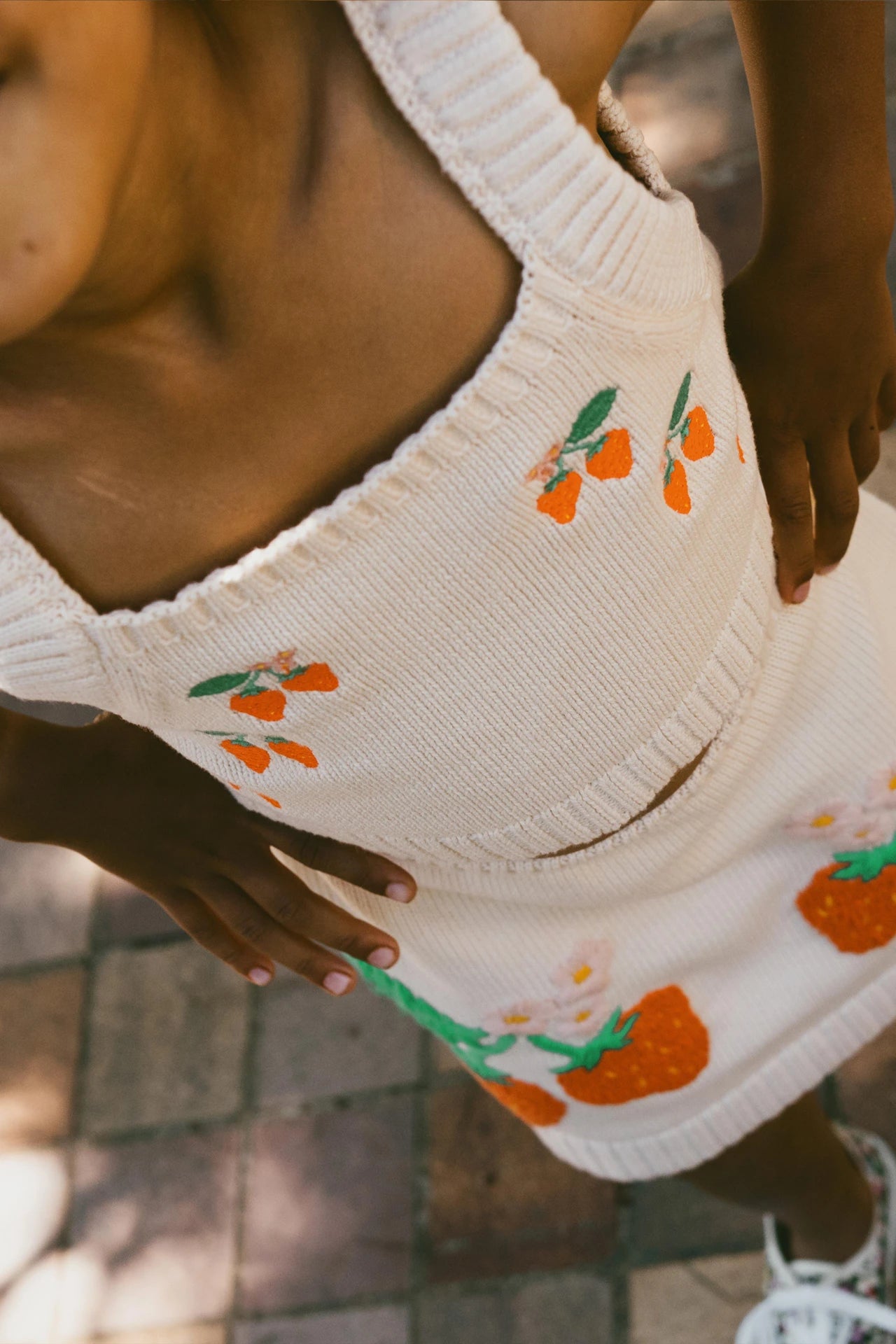 Strawberries Knitted Crop Top