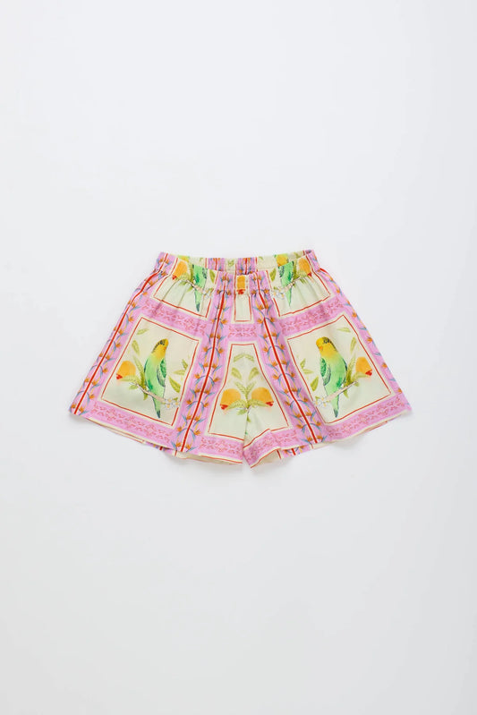 Birds Patchwork Shorts