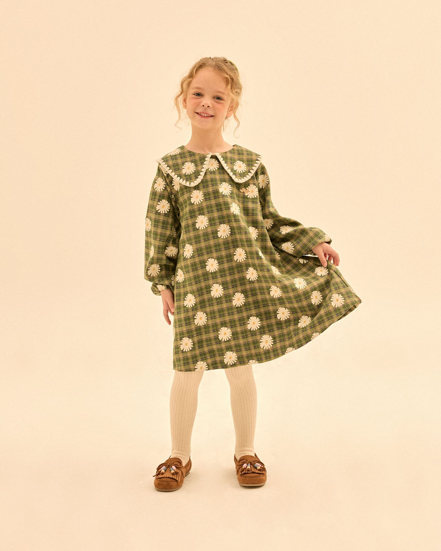 Daisy Check All-Over Dress