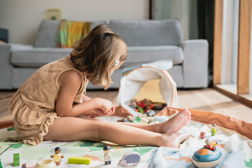 soo: Playmat & Storage Basket - Zoo