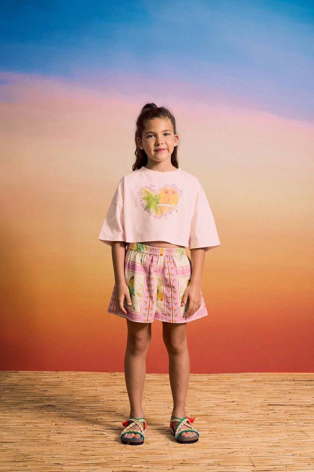 Birds Patchwork Shorts